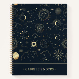 Carnet Constellation d'étoile d'or bleu minuit   Ajouter 