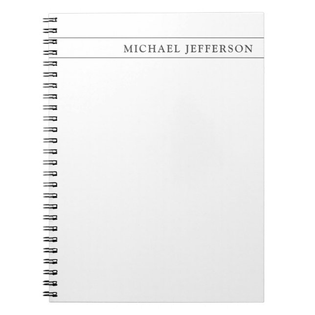 Carnet Consultant en noir et blanc Profession juridique (Devant)