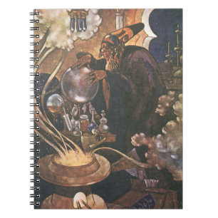 Carnet Conte de fées vintage, Aladdin et la lampe magique