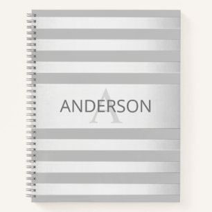 Carnet Contemporain Faux Argent Ombre Gris