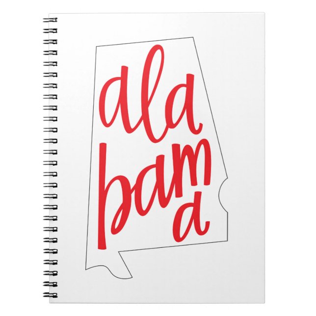Carnet Contour d'état de l'Alabama (Devant)