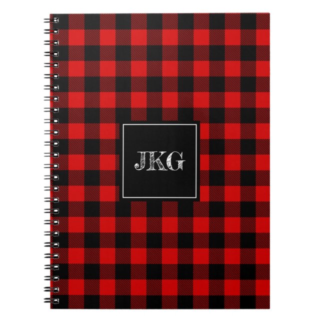 Carnet Contrôle personnalisé moderne de plaid de Buffalo (Devant)