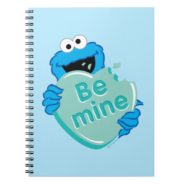 Carnet Cookie Monster "Be Mine" Candy Saint-Valentin (Devant)