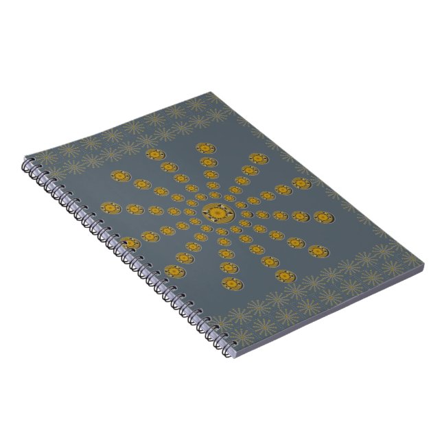 Carnet Cool africain Sunflower Polka Dot Art Design d'imp (Côté Droit)