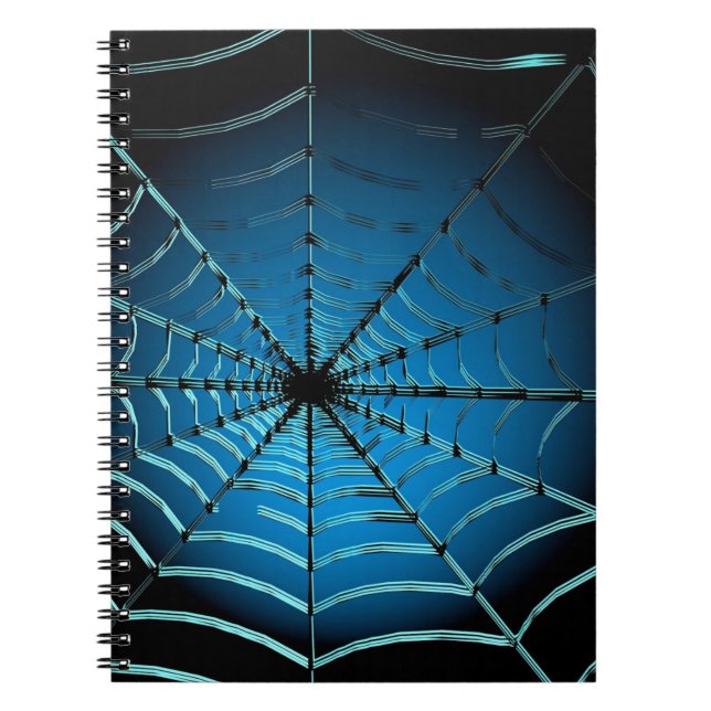 Carnet Cool Blue Spider Web (Devant)