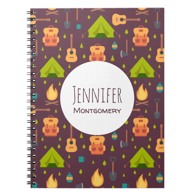 Carnet Cool Camping Design Motif extérieur (Devant)