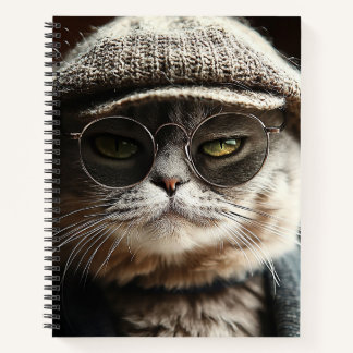 Carnet Cool Cat dans Glasses Notebook