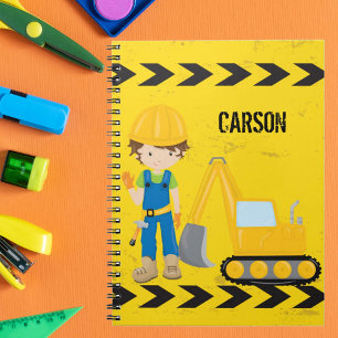 Carnet Cool Construction Véhicule Excavateur Enfants sur 