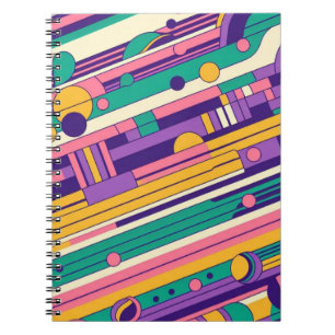 Carnet Cool, design rétro coloré des années 80/90