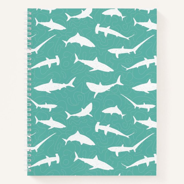 Carnet Cool français des requins Predateurs sous-marins (Devant)