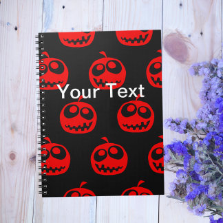 Carnet Cool mignon rouge Halloween Citrouille Motif