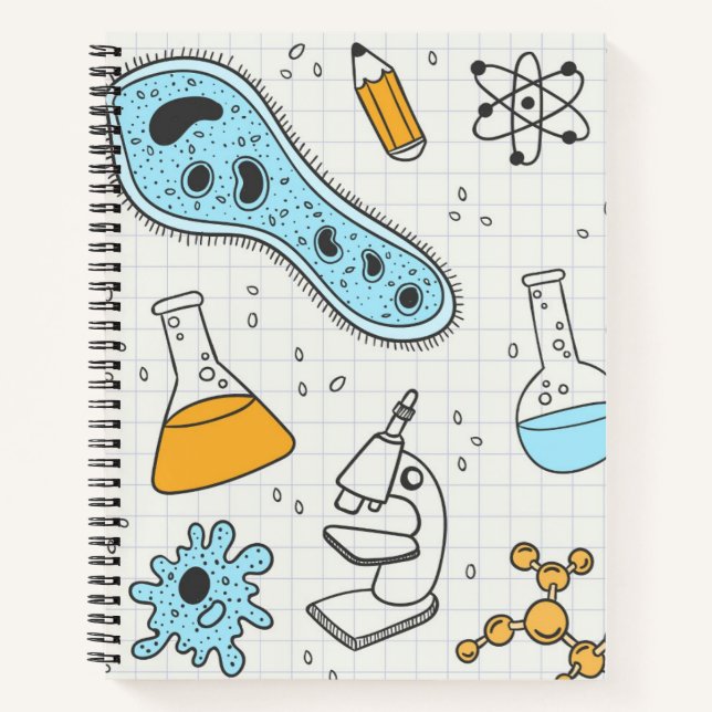 Carnet Cool science Geek biologie art (Devant)