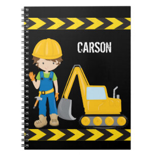 Carnet Cool Véhicule de construction Garçon Enfants perso