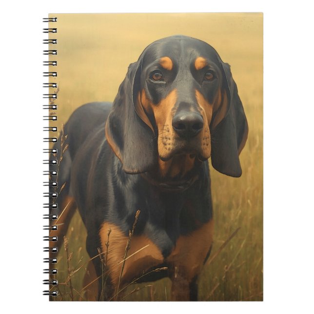 Carnet Coonhound noir et feu (Devant)