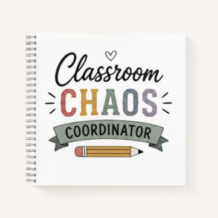 Carnet Coordonnateur de chaos en classe Professeur drôle