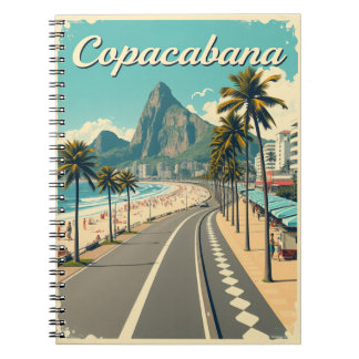 Carnet Copacabana Beach Vintage Retro Travel