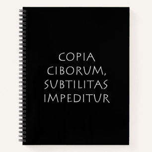 Carnet Copia ciborum subtilitas impeditur