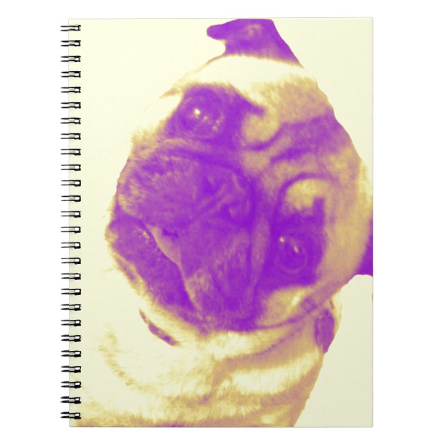 Carnet Copie artiste-inspirée jaune et pourpre de carlin (Devant)