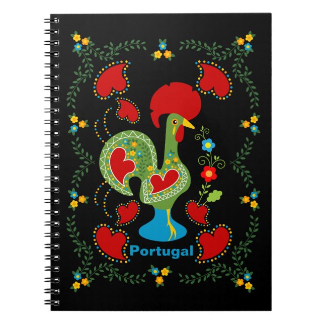 Carnet Coq de chance en vert (Devant)