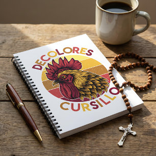 Carnet Coq de Cursillo DeColores avec Coucher de Soleil e