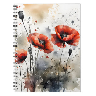 Carnet Coquelicots - Fleurs aquarelle