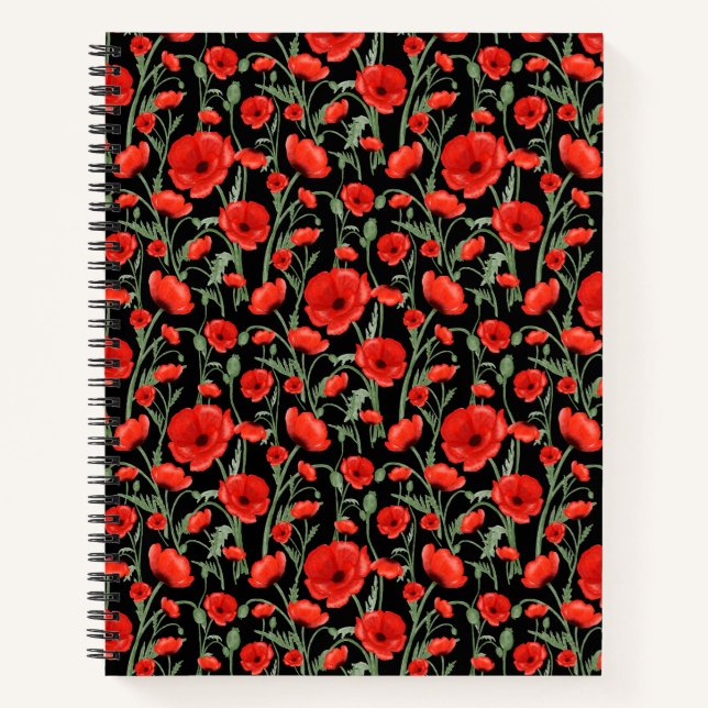 Carnet Coquelicots rouges (Devant)