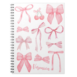 Carnet Coquette Aesthétique Bow rose tendance Feminine Cu
