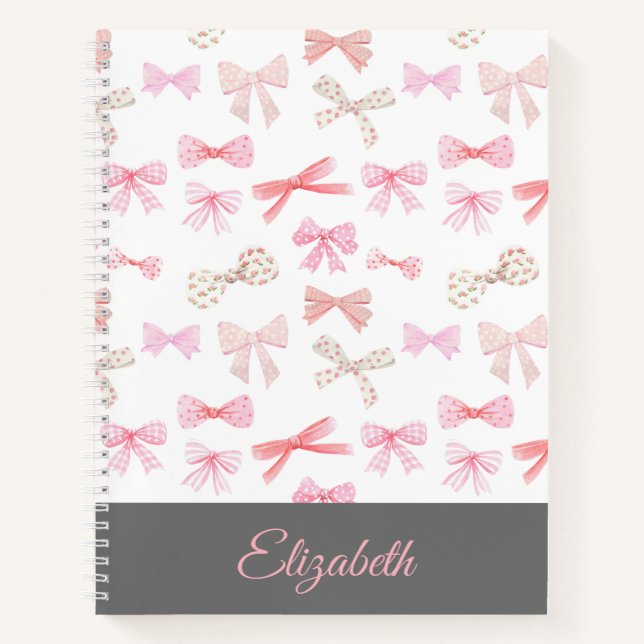 Carnet Coquette Aesthétique Vaches Roses Claires (Devant)