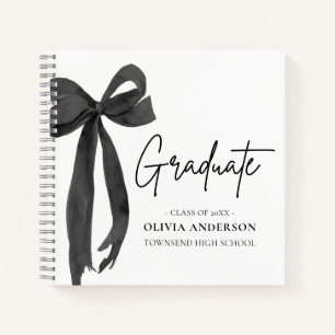 Carnet Coquette Black Bow moderne Graduate Graduate