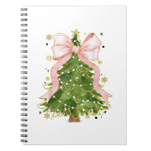 Carnet Coquette Bow Christmas Tree Vacances Fille tenue W