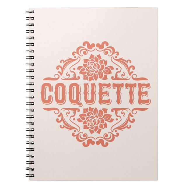 Carnet Coquette esthétique fille rose (Devant)