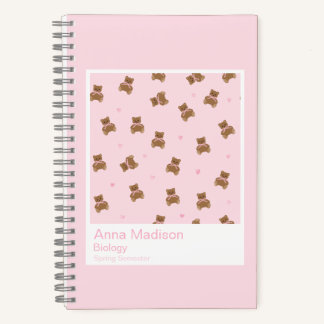 Carnet Coquette Teddy Bear Notebook