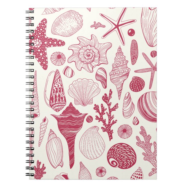 Carnet Coquillages à Viva Magenta - Couleur de l'année 20 (Devant)