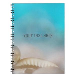 Carnet Coquilles de mer élégantes Bleu Tropical Beach Chi