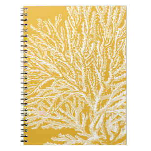 Carnet Corail jaune et blanc