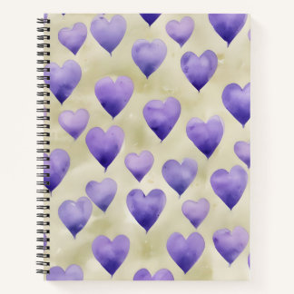 Carnet Corazones de Agua y Violeta