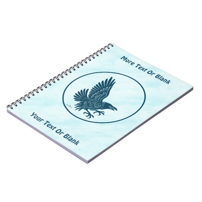 Carnet Corbeau bleu dansant (Côté gauche)