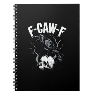 Carnet Corbeau F-Caw-F Crâne d'oiseau drôle Humour Adulte