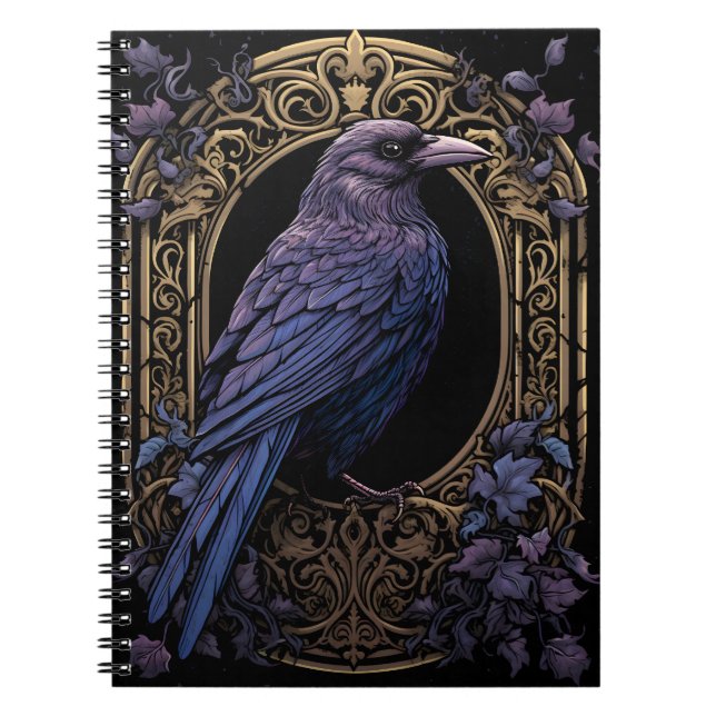 Carnet Corbeau mystique gothique (Devant)