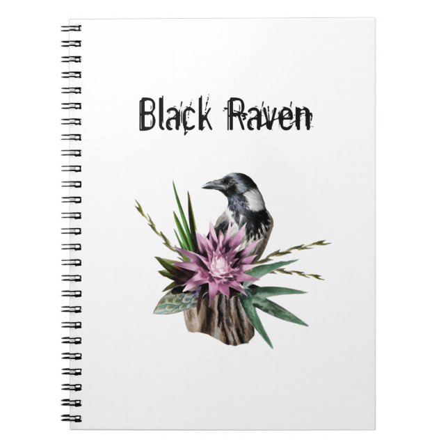 Carnet Corbeau noir (Devant)