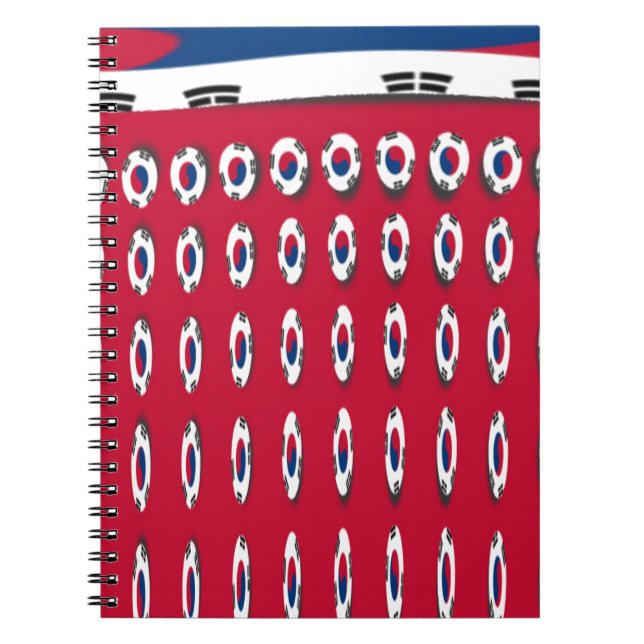 Carnet Corée du Sud Polka Dot Drapeau Design d'art : une  (Devant)