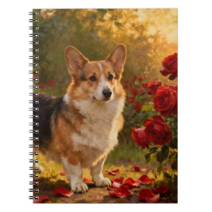 Carnet Corgi dans les Roses V