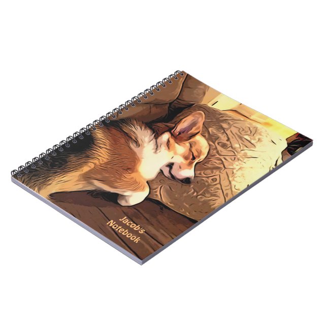 Carnet Corgi de Gallois de Pembroke de sommeil (Côté gauche)