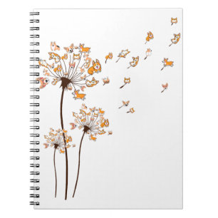 Carnet Corgi Flower Fly Dandelion Chemise mignonne Amoure