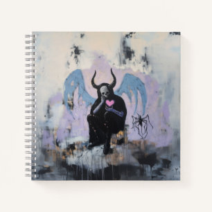 Carnet Cornes crâne Spider Heart Magie Witchy AI Art