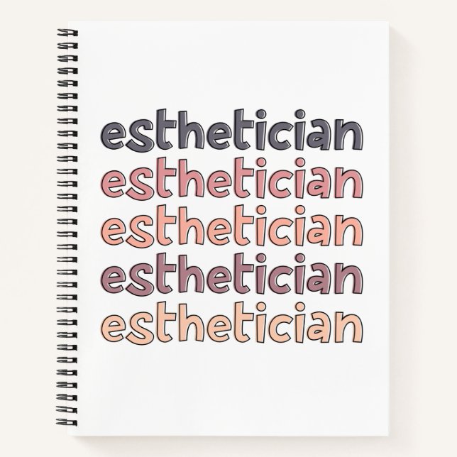 Carnet Cosmetologue Esthétique Beautician Cute (Devant)