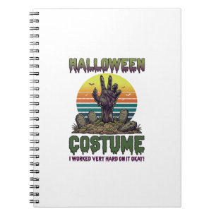 Carnet Costume d'Halloween Main de Zombie Cimetière Pierr