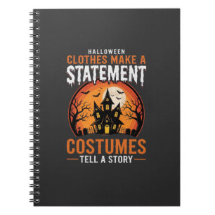 Carnet Costumes d'Halloween racontent une histoire Maison