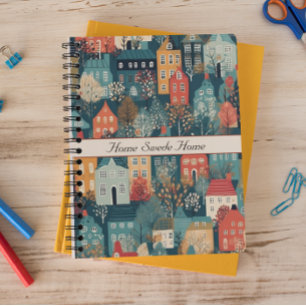 Carnet Cosy Hygge Village Nordic Folk Art, personnalisé