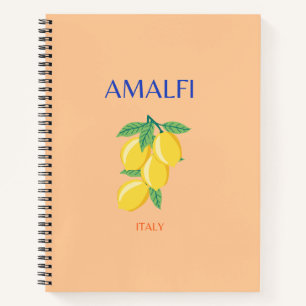 Carnet Côte d'Amalfi, Italie, Art Voyage, Pastel, Orange